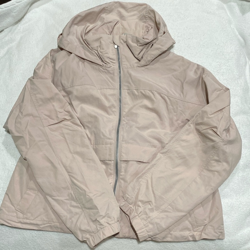 Pink Lululemon Rain Jacket with Hidden Hood